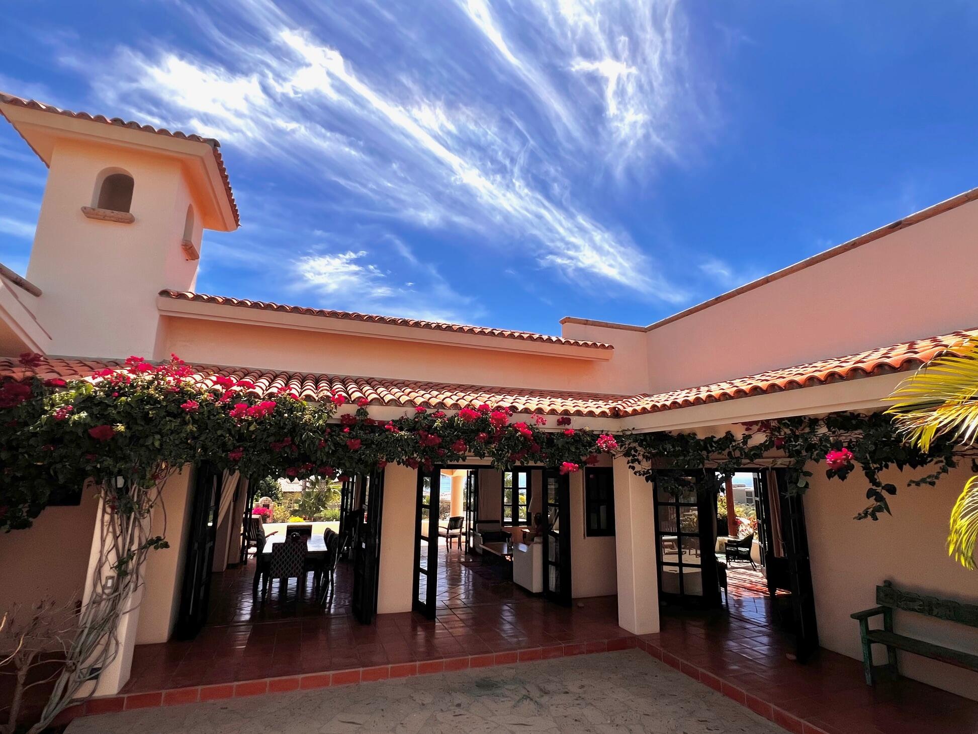 Puerto Los Cabos La Noria One of the first homes built in La Noria, within the amenity rich development of Puerto Los Cabos, this very unique two bedroom, two bath home, followed the Hacienda style's original design guidelines, with a large entry courtyard, rooms to the sides and opening to the main living area, kitchen and outdoor patio/deck.The initial concept and plans were designed with a third bedroom in mind, to be built at a different time, yet the functionality of the two bedroom house ended up suiting its owners well and thus house did not grow within the still remaining buildable area of the homesite.Subsequently, a second design concept was planned, to build a second level master bedroom with panoramic – Ave Mision San Diego, San Jose del Cabo, BS